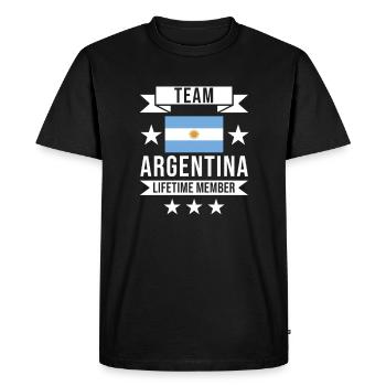Argentine Drapeau Amérique du Sud Amérique latine Pays - T-shirt Premium bio Homme - noir - Devant - Nico (187cm)