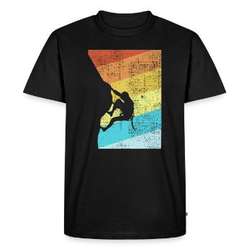 Varappe - T-shirt Premium bio Homme - noir - Devant - Nico (187cm)