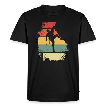 Varappe - T-shirt Premium bio Homme - noir - Devant - Nico (187cm)