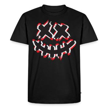 Sourire X - T-shirt Premium bio Homme - noir - Devant - Nico (187cm)