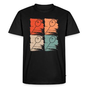 Raquette de badminton Badminton Rétro - T-shirt Premium bio Homme - noir - Devant - Nico (187cm)