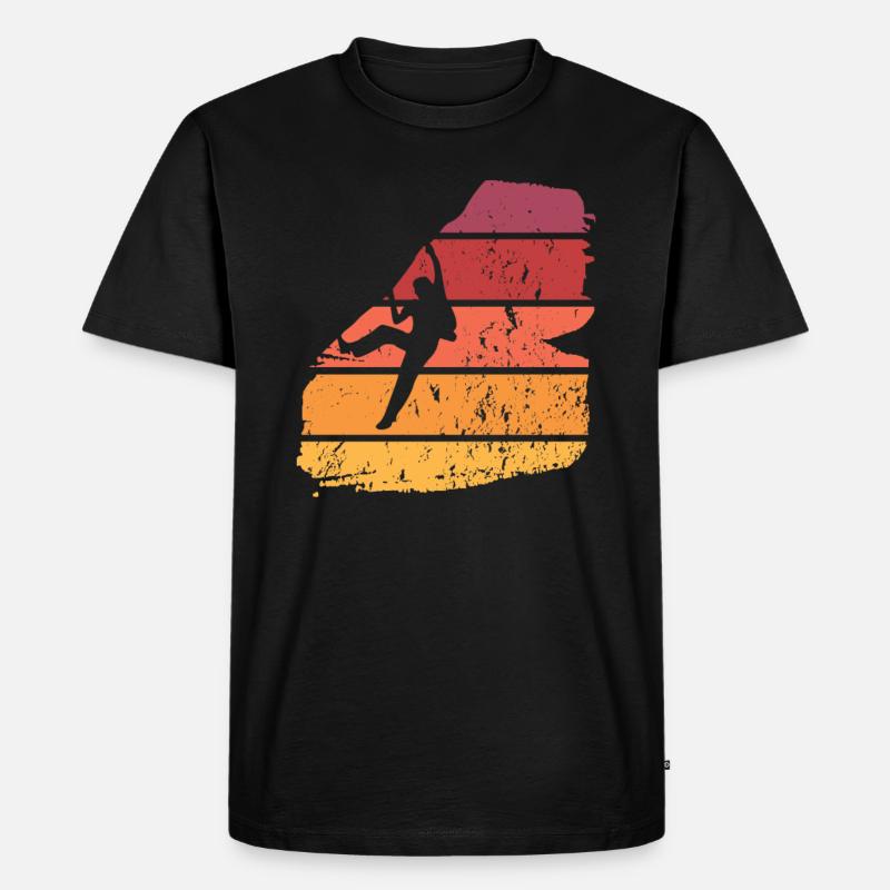 Klettern Freiklettern - Männer Premium Bio T-Shirt - Schwarz