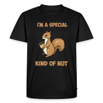 Cute Squirrel - Men's Premium Organic T-Shirt - black - Front - Nico (187cm)