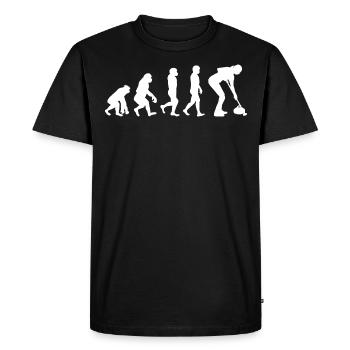 Curling Sweeping Fan Winter Ice Sport Evolution - Men's Premium Organic T-Shirt - black - Front - Nico (187cm)