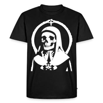 Embrassez les ténèbres Nonne satanique, occulte, gothique - T-shirt Premium bio Homme - noir - Devant - Nico (187cm)