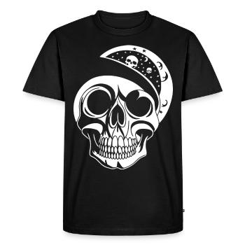 Horreur Crâne Crâne Art Crâne Gothique Heavy Metal - T-shirt Premium bio Homme - noir - Devant - Nico (187cm)