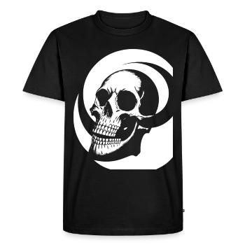 Horreur Crâne Crâne Art Crâne Gothique Heavy Metal - T-shirt Premium bio Homme - noir - Devant - Nico (187cm)