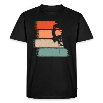 Escalade libre - T-shirt Premium bio Homme - noir - Devant - Nico (187cm)