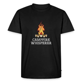Campfire Whisperer - Men's Premium Organic T-Shirt - black - Front - Nico (187cm)