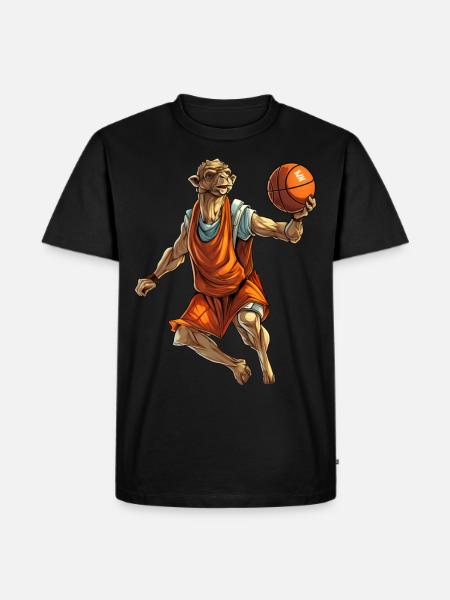 Basketballer Kamel - Männer Premium Bio T-Shirt - Schwarz