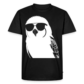 Funny Bird Wearing Sunglasses Cool Bourke's Parak - Men's Premium Organic T-Shirt - black - Front - Nico (187cm)