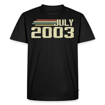 Birthday July 2003 Year 2003 July Year 2003 - Men's Premium Organic T-Shirt - black - Front - Nico (187cm)