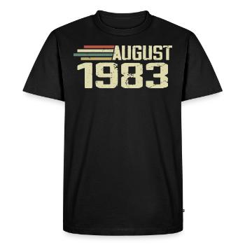 Born August 1983 Jubilee August 1983 Vintage - Men's Premium Organic T-Shirt - black - Front - Nico (187cm)