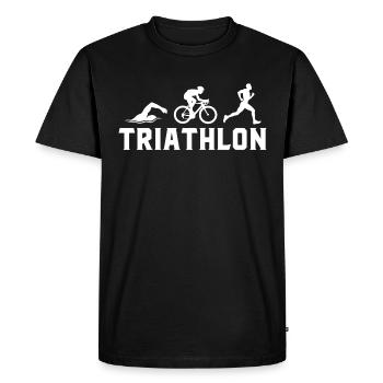 Triathlon - Men's Premium Organic T-Shirt - black - Front - Nico (187cm)