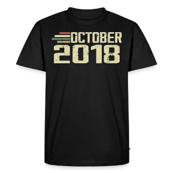 October 2018 - Birthday in October 2018 - Men's Premium Organic T-Shirt - black - Front - Nico (187cm)
