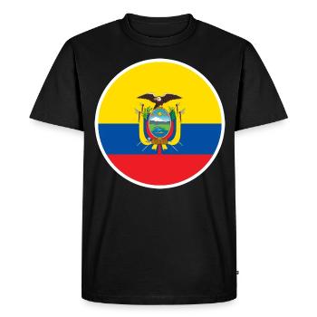 Équateur Drapeau équatorien - T-shirt Premium bio Homme - noir - Devant - Nico (187cm)