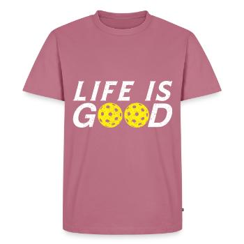 Pickleball - T-shirt Premium bio Homme - mauve - Devant - Nico (187cm)