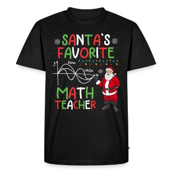 Cadeau d'école de Noël de professeur de mathématiques - T-shirt Premium bio Homme - noir - Devant - Nico (187cm)