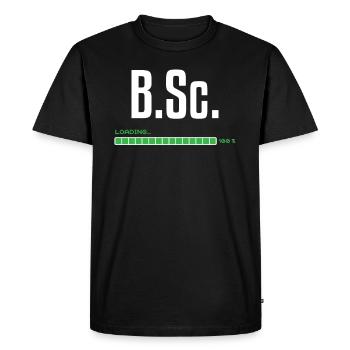 Bachelor of Science B.Sc. Graduation gift - Men's Premium Organic T-Shirt - black - Front - Nico (187cm)