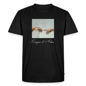MichelAngelo - Création d'Adam - Creazione di - T-shirt Premium bio Homme - noir - Devant - Nico (187cm)