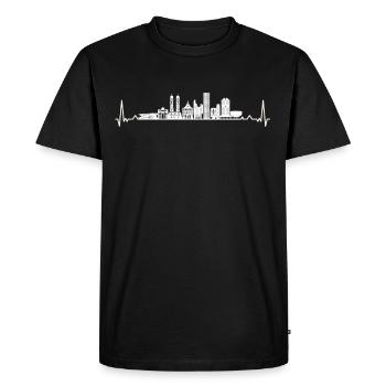 Munich - Toits de la ville de Munich - T-shirt Premium bio Homme - noir - Devant - Nico (187cm)