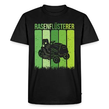 Rasenflüsterer - Garten Rasenmäher Rasen Spruch - Männer Premium Bio T-Shirt - Schwarz - Vorne - Nico (187cm)