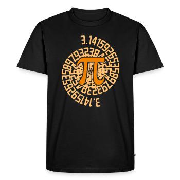 The Mathematical Number Pi 3.14 Mathematics PI - Men's Premium Organic T-Shirt - black - Front - Nico (187cm)