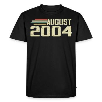 Born August 2004 Anniversary August 2004 Year - Men's Premium Organic T-Shirt - black - Front - Nico (187cm)