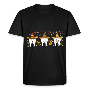 Mexican dentist Cinco De Mayo Zahn - Men's Premium Organic T-Shirt - black - Front - Nico (187cm)