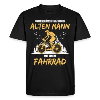 Cadeau motif vélo vélo vélo - T-shirt Premium bio Homme - noir - Devant - Nico (187cm)