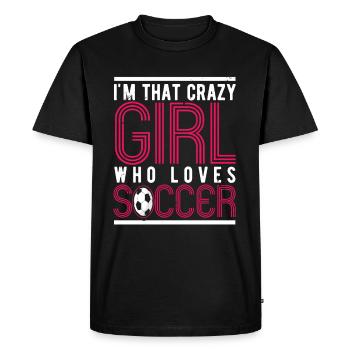 Soccer Girl Femmes Fan de football - T-shirt Premium bio Homme - noir - Devant - Nico (187cm)