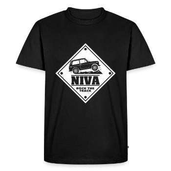 Lada Niva SUV offroad gift - Men's Premium Organic T-Shirt - black - Front - Nico (187cm)