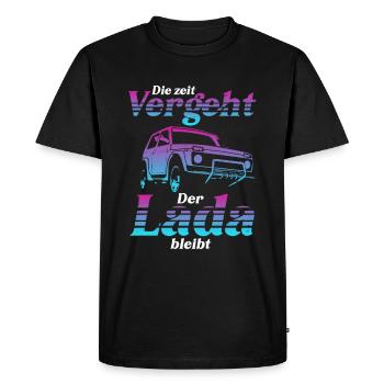 Lada Niva SUV offroad gift - Men's Premium Organic T-Shirt - black - Front - Nico (187cm)