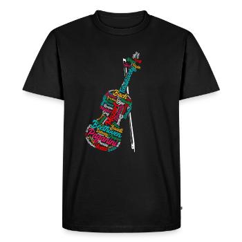 Compositeur classique Violon de musique classique - T-shirt Premium bio Homme - noir - Devant - Nico (187cm)