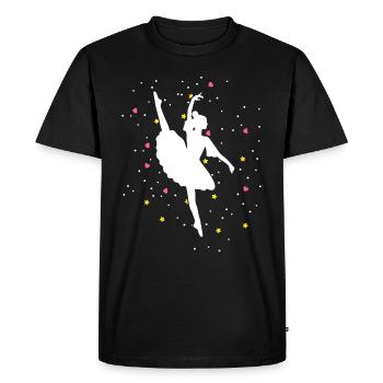 Ballerine danse cadeau avec étoiles - T-shirt Premium bio Homme - noir - Devant - Nico (187cm)