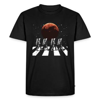 Astronauts Walking in Space Mars Space - Men's Premium Organic T-Shirt - black - Front - Nico (187cm)