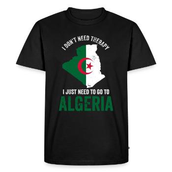 Algérie drapeau football équipe fan cadeau - T-shirt Premium bio Homme - noir - Devant - Nico (187cm)