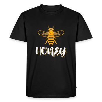 Miel Inker Ruche apicole cadeau - T-shirt Premium bio Homme - noir - Devant - Nico (187cm)