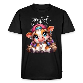Vache Veau Casquette De Basket-ball Mignon Carnaval Enfants - T-shirt Premium bio Homme - noir - Devant - Nico (187cm)