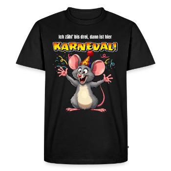 Carnival Costume Party Mouse Cologne Cologne Alaaf Funny - Men's Premium Organic T-Shirt - black - Front - Nico (187cm)