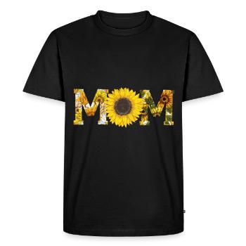 Maman Tournesol Maman Jardinier Amoureux des fleurs - T-shirt Premium bio Homme - noir - Devant - Nico (187cm)