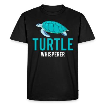 Turtle Whisperer - Ocean Sea Animal Turtle - Men's Premium Organic T-Shirt - black - Front - Nico (187cm)