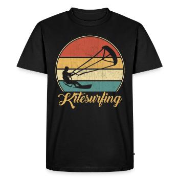 Kitesurf Kite Surf Kiteboard Planche à voile - T-shirt Premium bio Homme - noir - Devant - Nico (187cm)