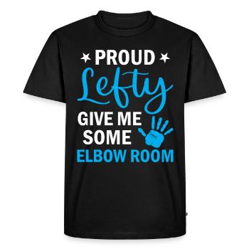 Lefty - Fier Gaucher Donnez-moi un peu de coude - Gauche - T-shirt Premium bio Homme - noir - Devant - Nico (187cm)