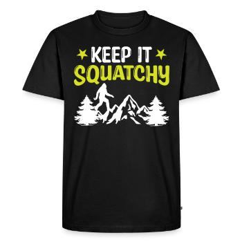 Bigfoot Sasquatch - Keep it Squatchy - Men's Premium Organic T-Shirt - black - Front - Nico (187cm)
