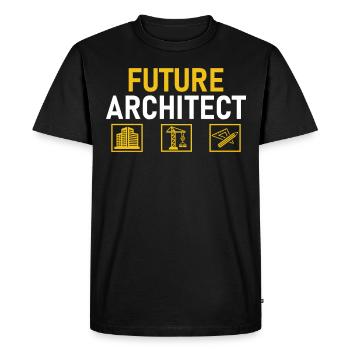 Future Architect Builder Drawing Houses - Men's Premium Organic T-Shirt - black - Front - Nico (187cm)