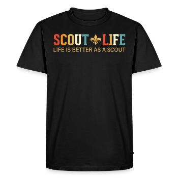 Avez-vous une passion pour le scoutisme, la randonnée et la cam - T-shirt Premium bio Homme - noir - Devant - Nico (187cm)