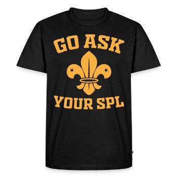 Scout Troop - Go ask your SPL - Hiking Scouting - Men's Premium Organic T-Shirt - black - Front - Nico (187cm)