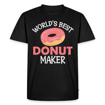 Baking - World's Best Donut Maker - Men's Premium Organic T-Shirt - black - Front - Nico (187cm)