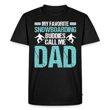 Mes copains de snowboard préférés Appelez-moi papa - Gagnez - T-shirt Premium bio Homme - noir - Devant - Nico (187cm)